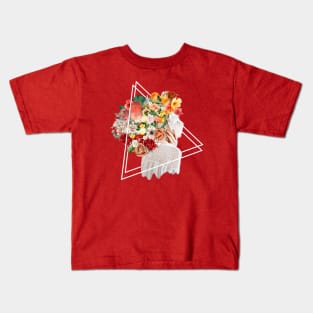 Masked Woman in Bloom Kids T-Shirt